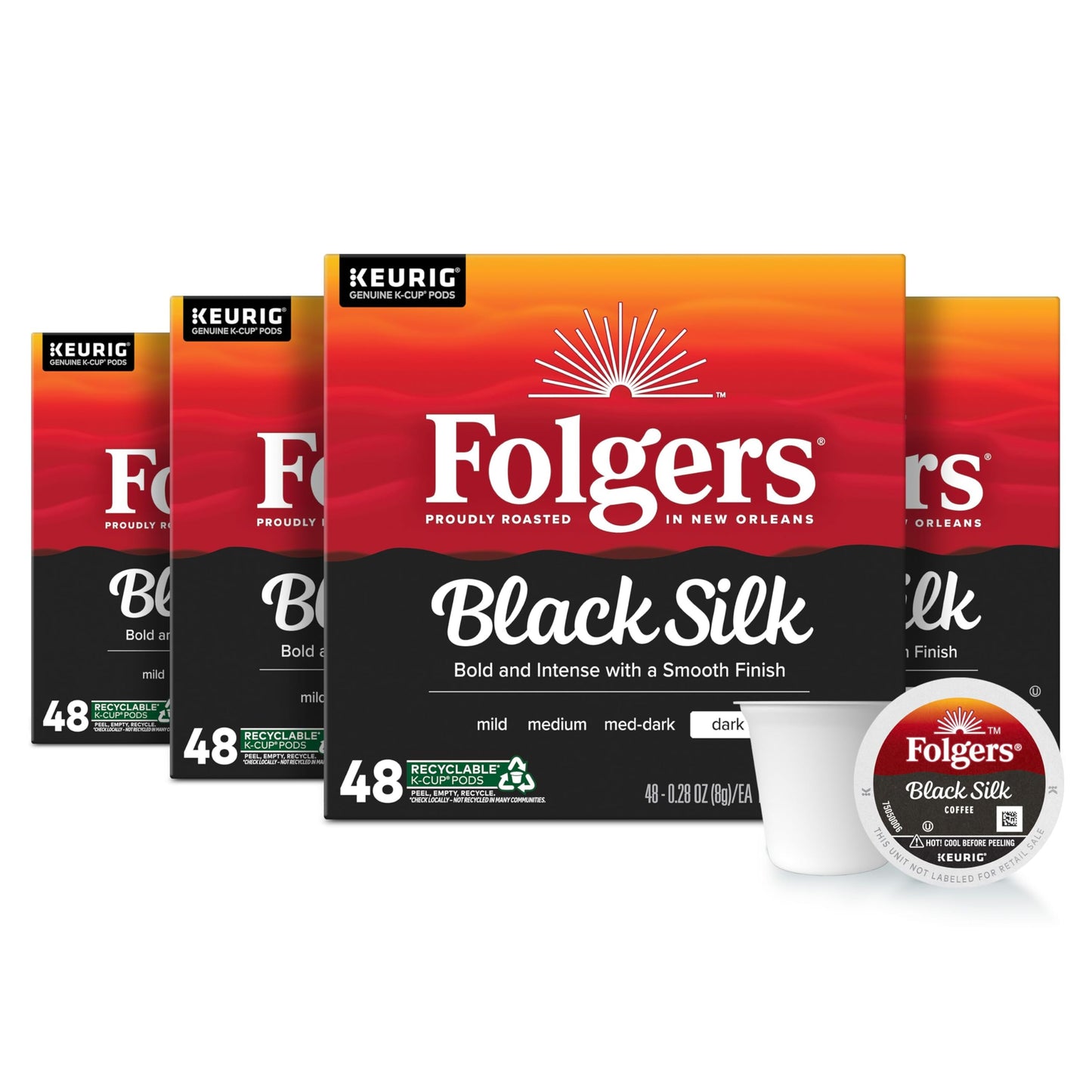 Folgers Colombian Medium Roast Coffee K-Cup Pods, Bulk 128 Count