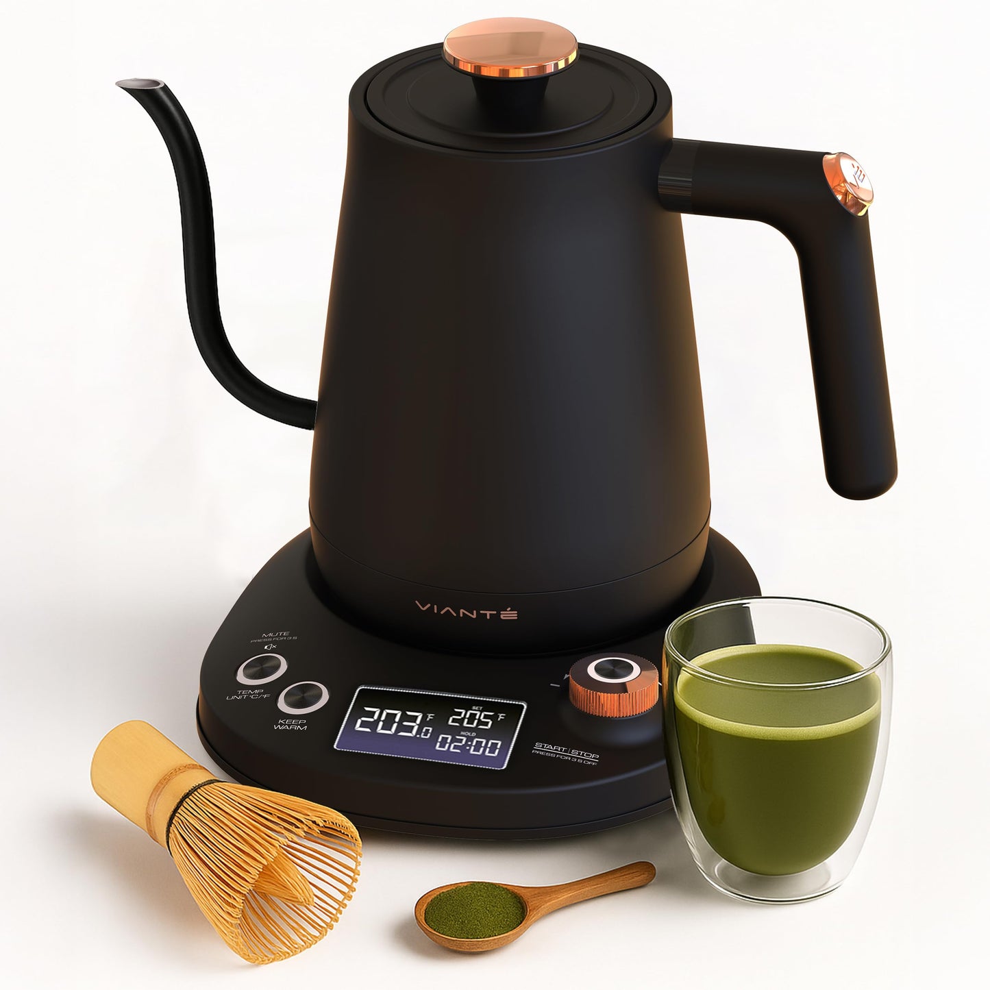 Viante Alba Electric Tea Kettle With Infuser, No Plastic, 1.5L