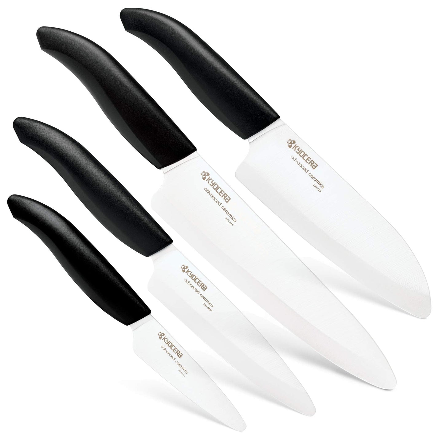 KYOCERA Revolution 4-Pc Ceramic Knife Set: Chef’s, Santoku, Utility&Paring