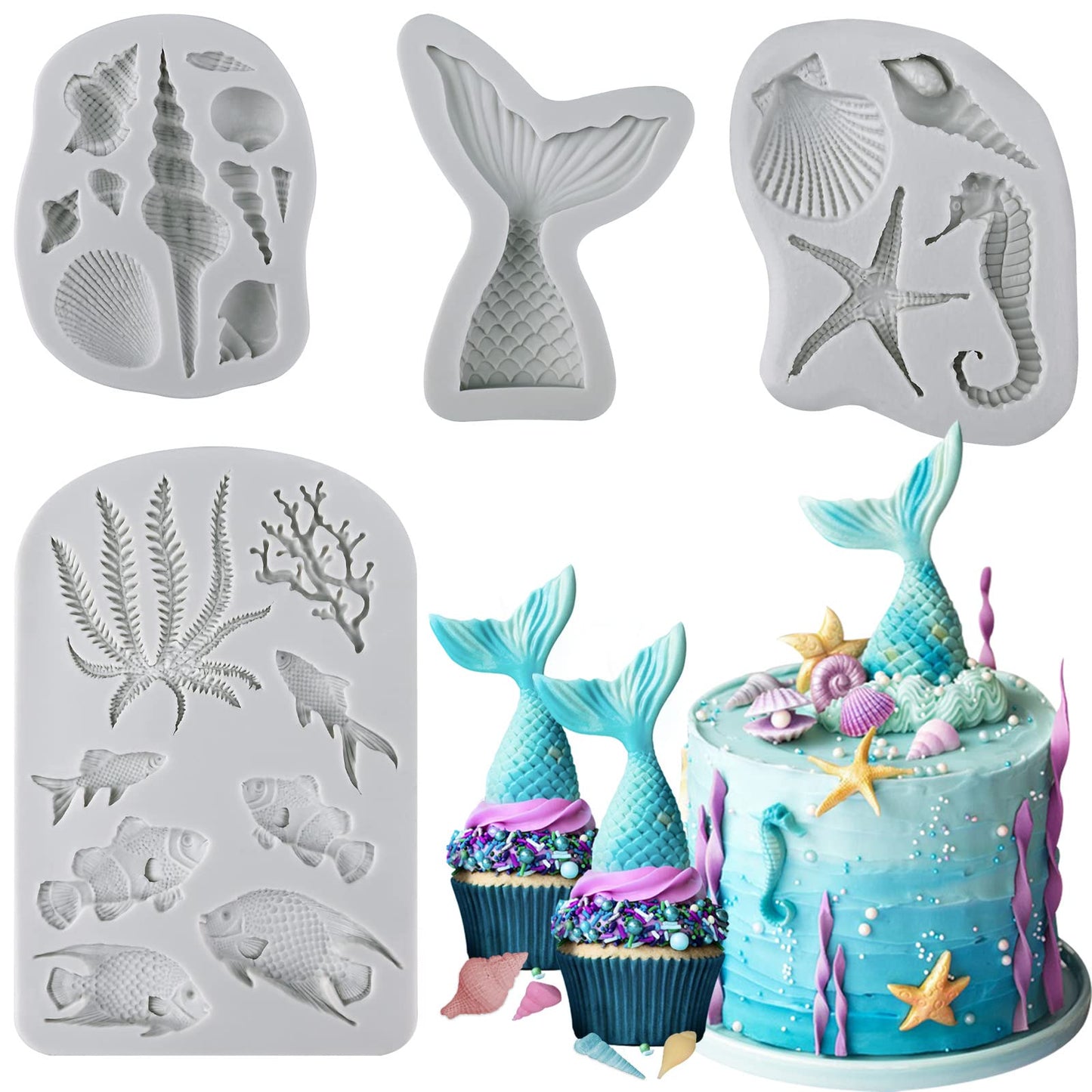 Sakolla Graduation Fondant Molds Silicone Doctoral Cap Diploma Chocolate Candy Molds Congrats Grad Congratulations Mould Cake Toppers Party Decorations for 2026 Graduation Celebration