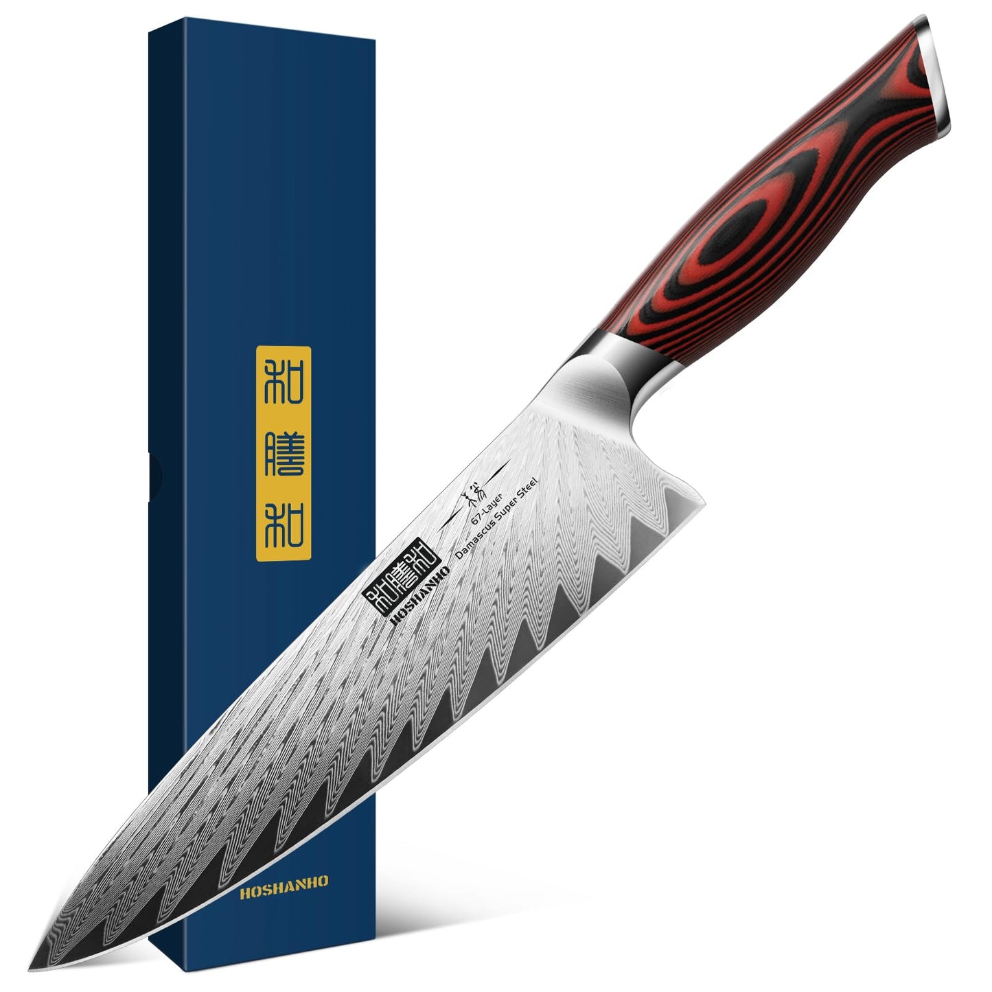 HOSHANHO Damascus Chef Knife, 8" Professional Japanese Kitchen Knife & G10
