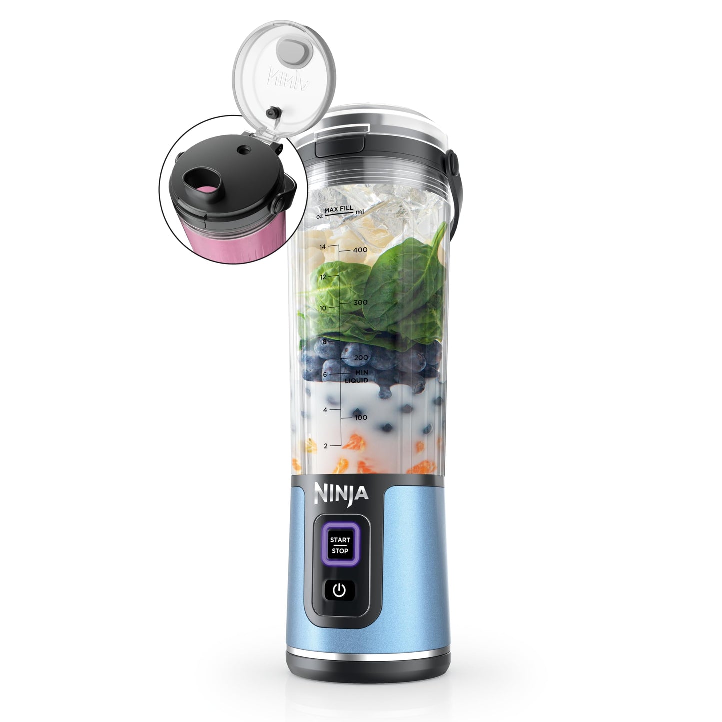 Ninja Blast Portable Blender, Cordless,18oz Vessel, Vanilla Bean, BC151VB