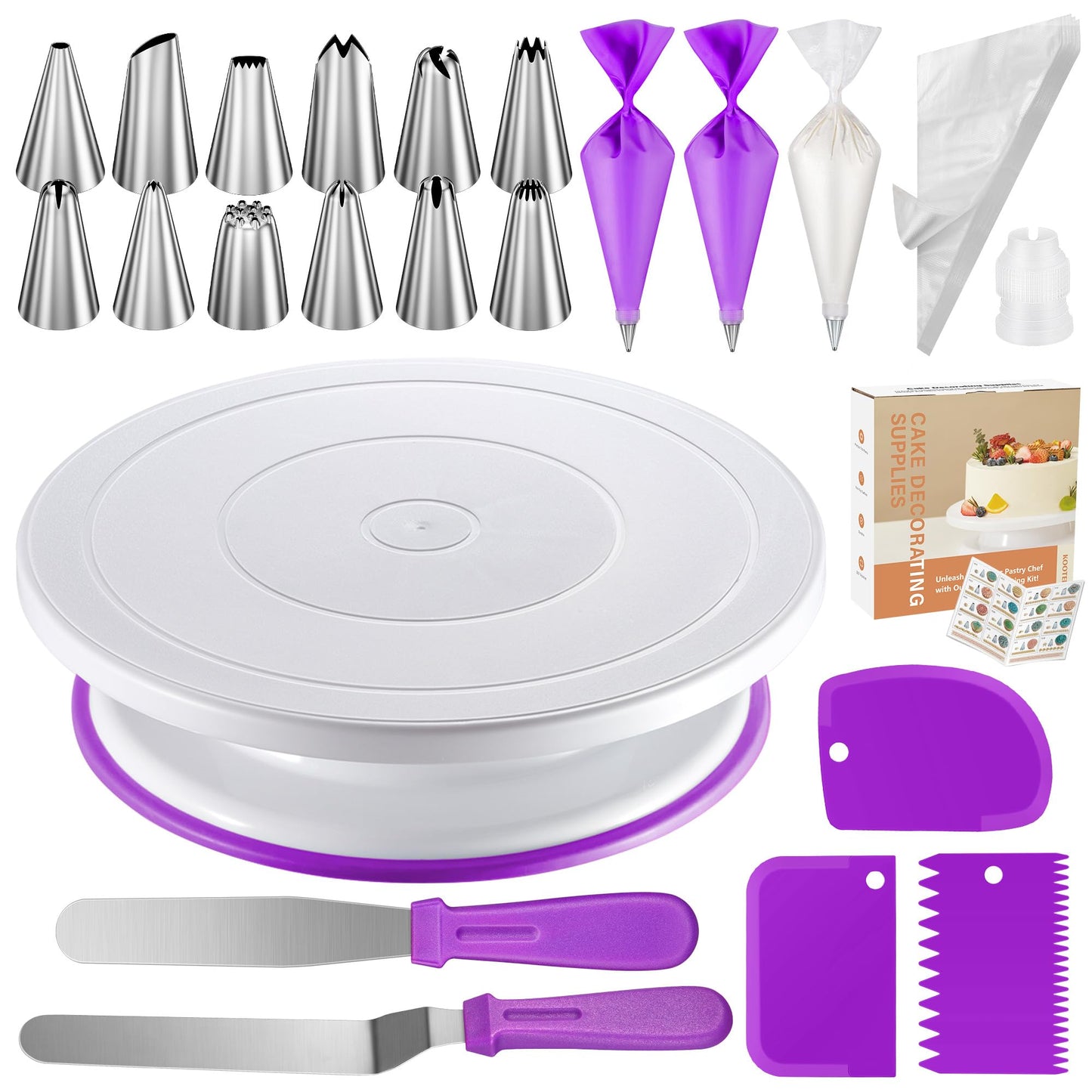 Kootek 158 Cake Decorating Kit Baking Supplies Tools for Beginners & Pros