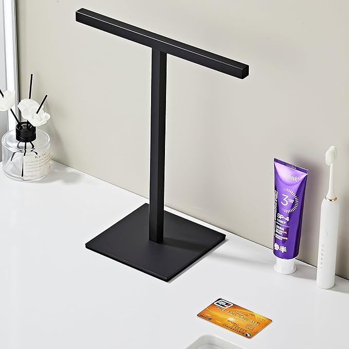 Bathroom Hand Towel Holder Stand，T-Shape Hand Towel Holder Stand SUS304 Stainless Steel for Bathroom，Kitchen or Vanity Countertop