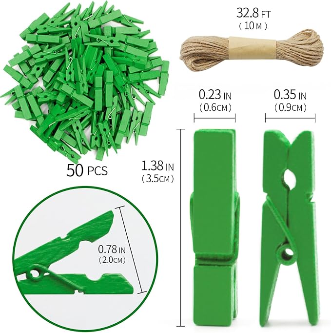 Clothes pins Green