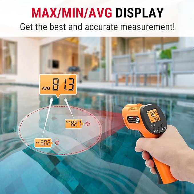 TempPro TempScan Infrared Thermometer Gun with Super Long Meat Probe