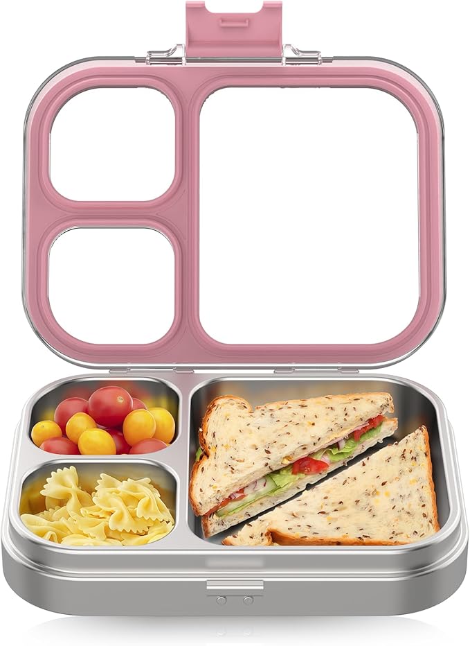HOMEKOL Stainless Steel Bento Lunch Box, Grey, 3.3Cups