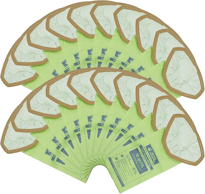 20 Pack 107314 Backpack Vacuum Bags Compatible with ProTeam 6 QT Vac
