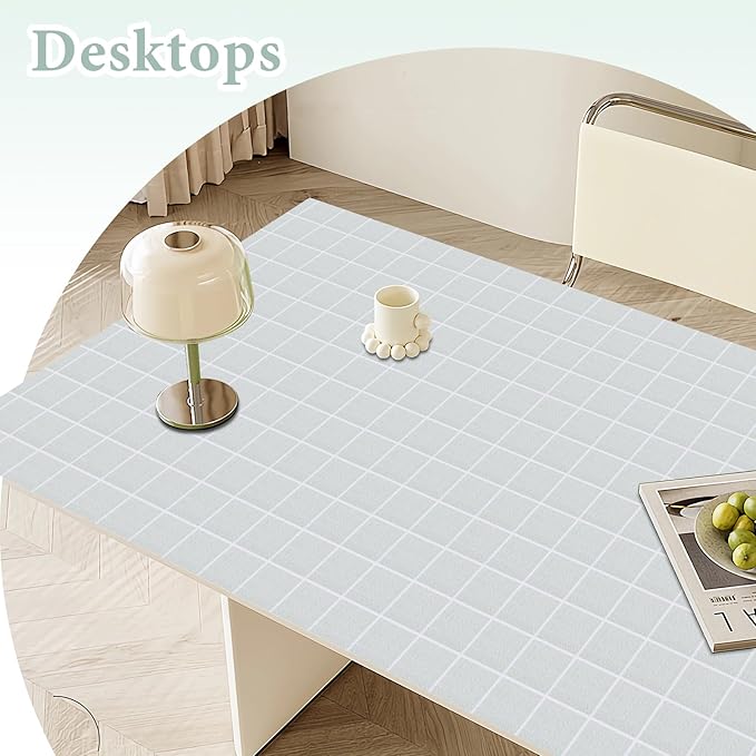 Drawer and Shelf Liner for Kitchen Cabinet: 17 in X 30 Ft Non Slip Waterproof Shelf Paper Non Adhesive Refrigerator Liners Light Gray Grid Easy Liners for Bathroom