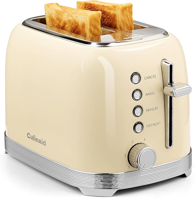 Culinaid Toaster 2 Slice Retro Stainless Steel, Blue