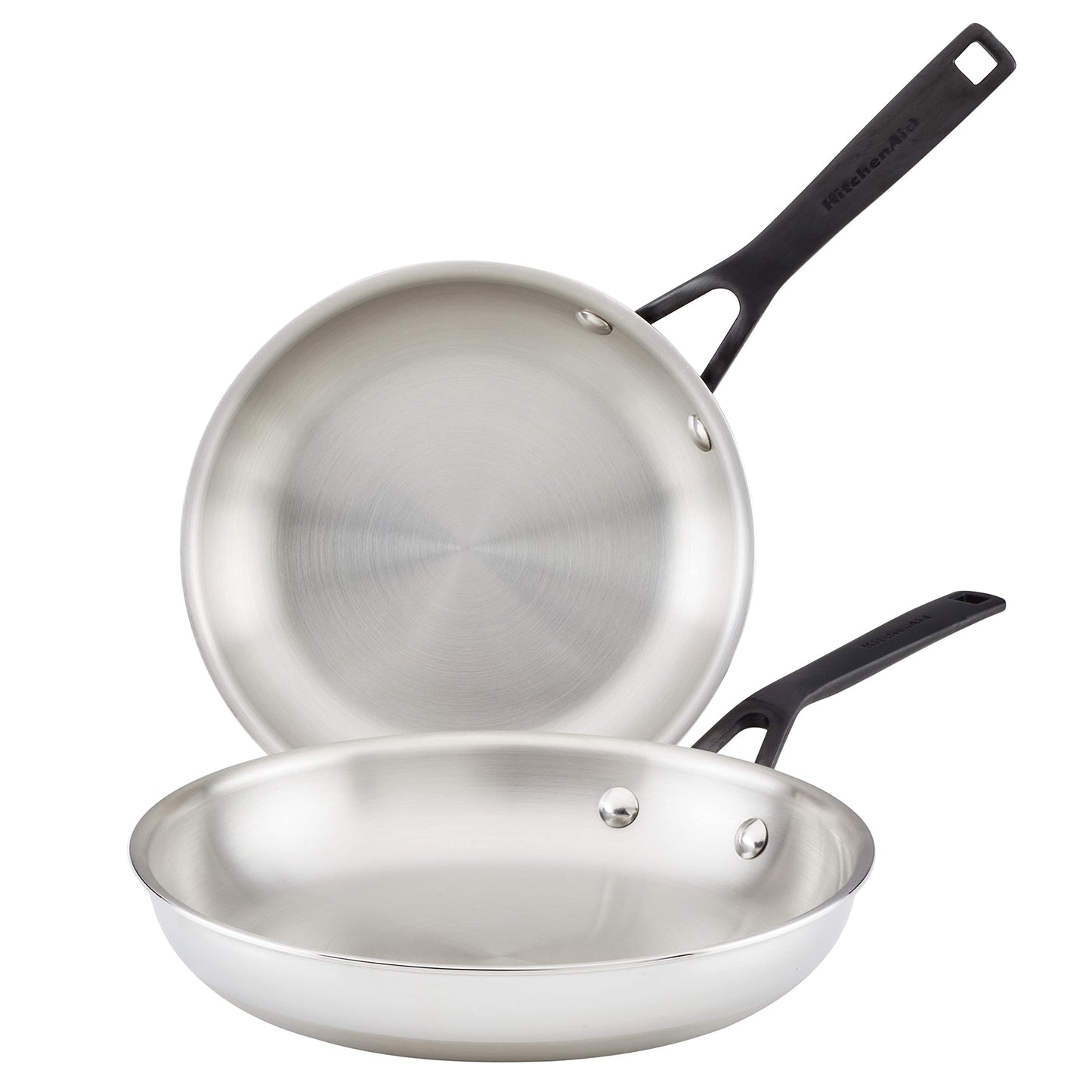 KitchenAid 5-Ply Clad Polished Stainless Steel Frying Pan/Skillet, 10 Inch - Stainless Steel