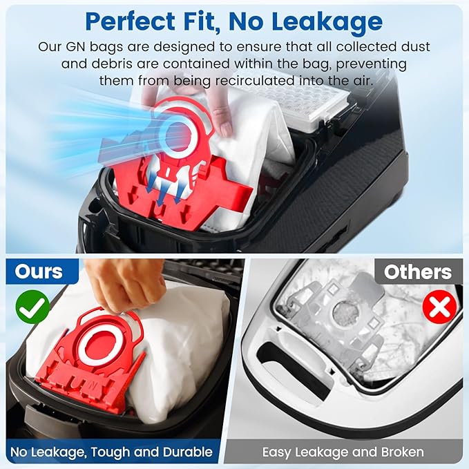 20 Pack 3D Airclean FJM Vacuum Cleaner Bags for Miele FJM Vacuum Cleaner