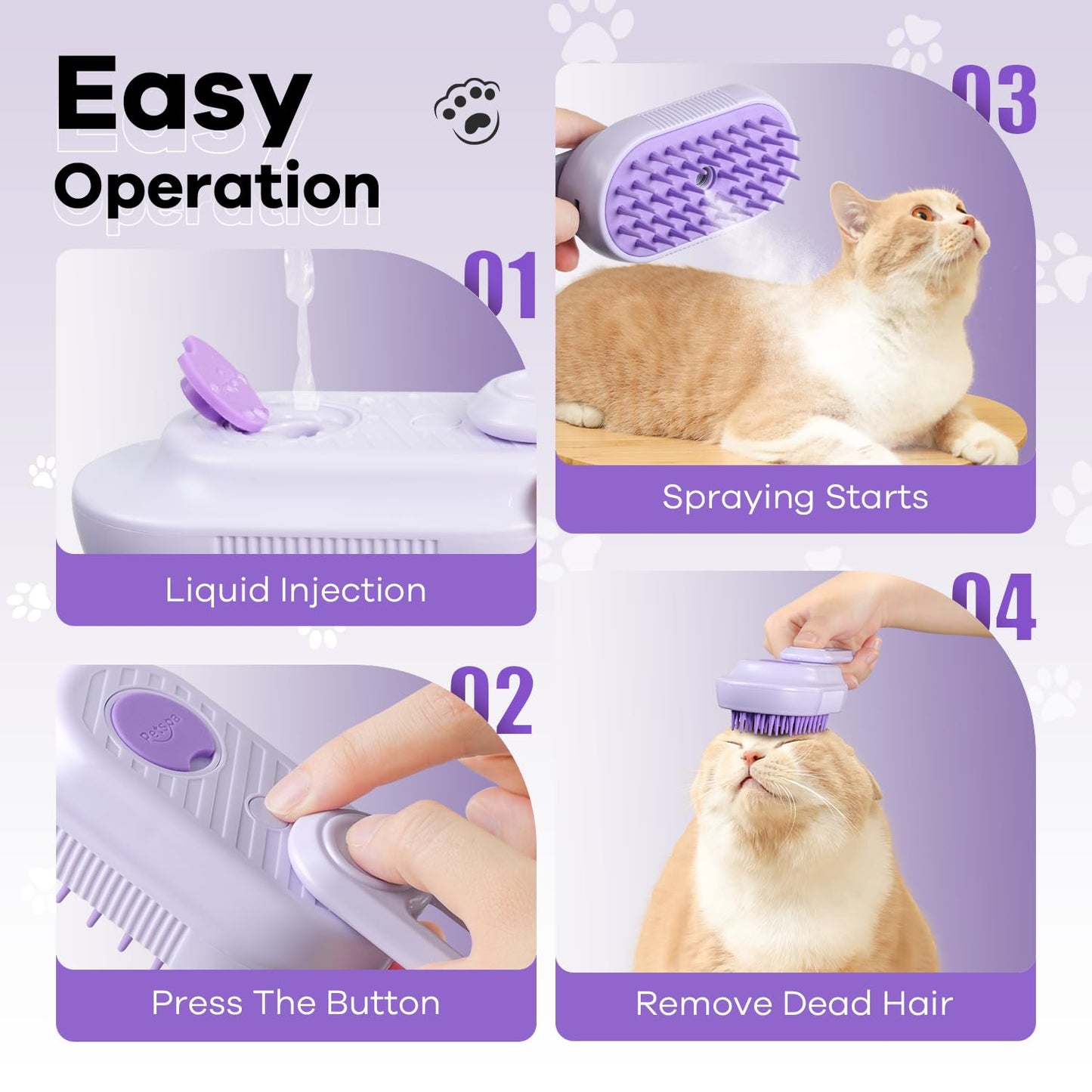 SILVLF Cat Steam Brush