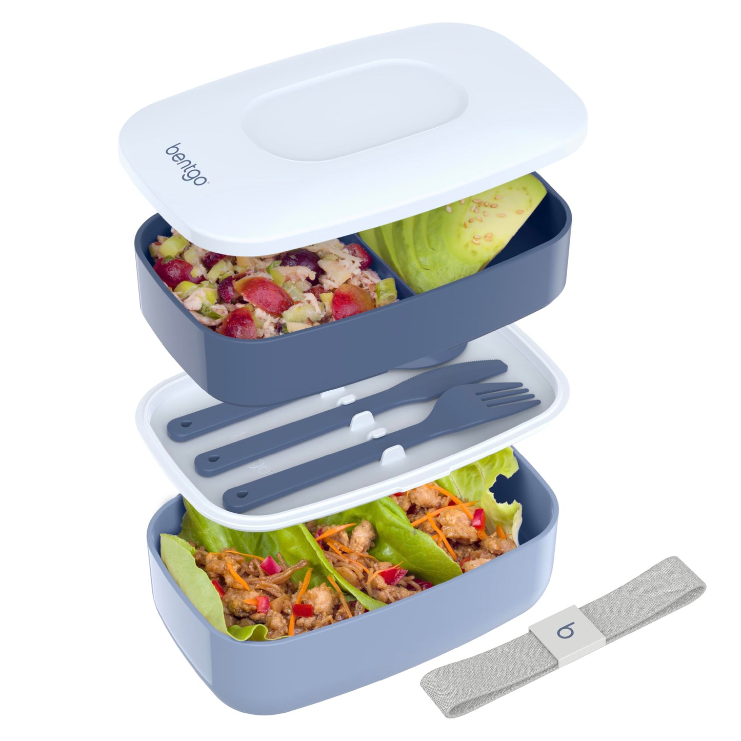 Bentgo Classic Stackable 3-Compartment Adult Bento-Style Lunch Box
