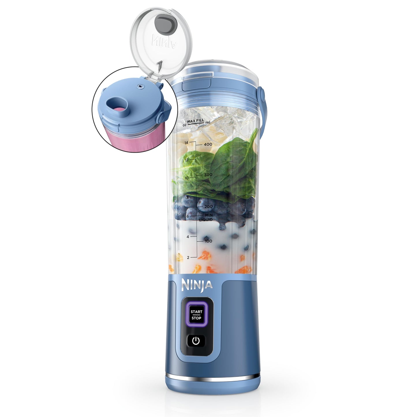 Ninja Blast Portable Blender, Cordless,18oz Vessel, Vanilla Bean, BC151VB