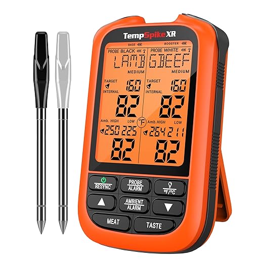 TempPro TempSpike 1000FT Wireless Meat Thermometer Digital with 2 Probes