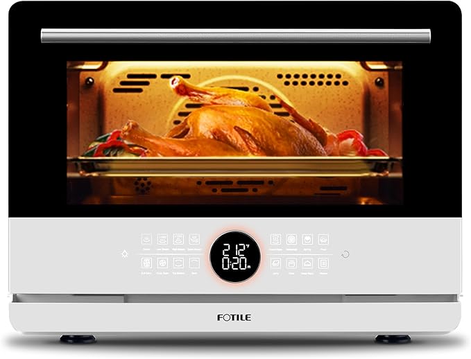 FOTILE HYZK32-E3-E ChefCubii 1.1 cu. ft. 4-in-1 Combi-Steam Oven with Steam-Bake, Air Fry, Convection, Dehydrator Functions, and 50 Preset Menus, Beige