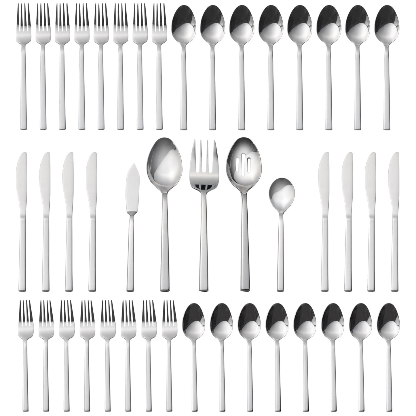 Alata Cube 20-Piece Forged Flatware Set, Service for 4, Mirror Finish