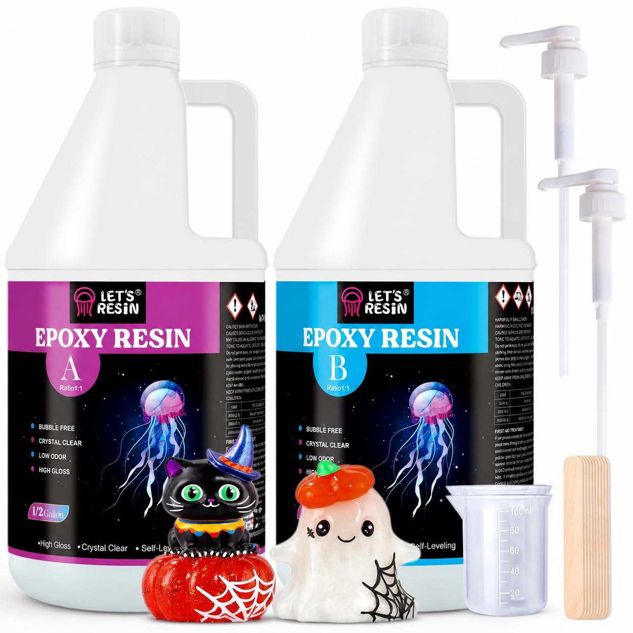 LET'S RESIN Bubble Free Epoxy Resin, 23oz Clear Resin for Petri Effects