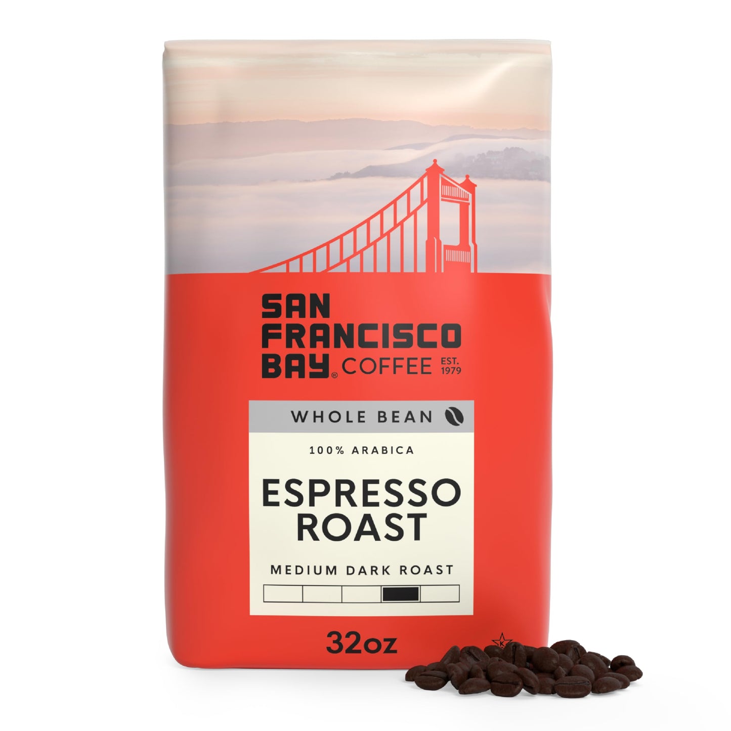 San Francisco Bay Coffee DECAF Gourmet Blend Whole Bean Coffee, 2 lb bag