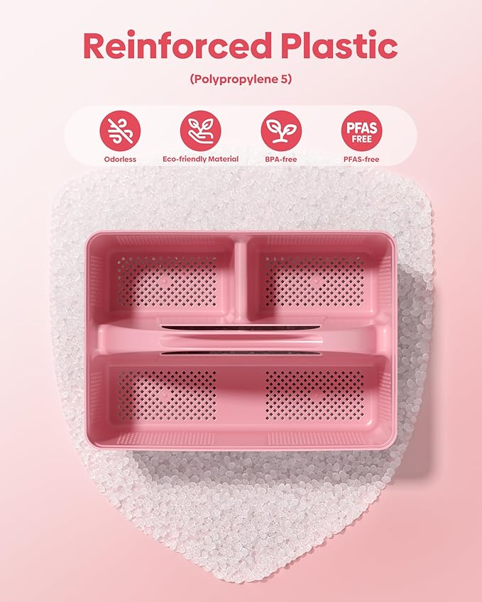 4 PCS Portable Shower Caddy, Integrated Handle, Reinforced Plastic, Organizer Storage Bathroom Supplies and Beauty Products, Cleaning Supplies, Shower Basket for Home, Dorm, Shelf and Cabinet