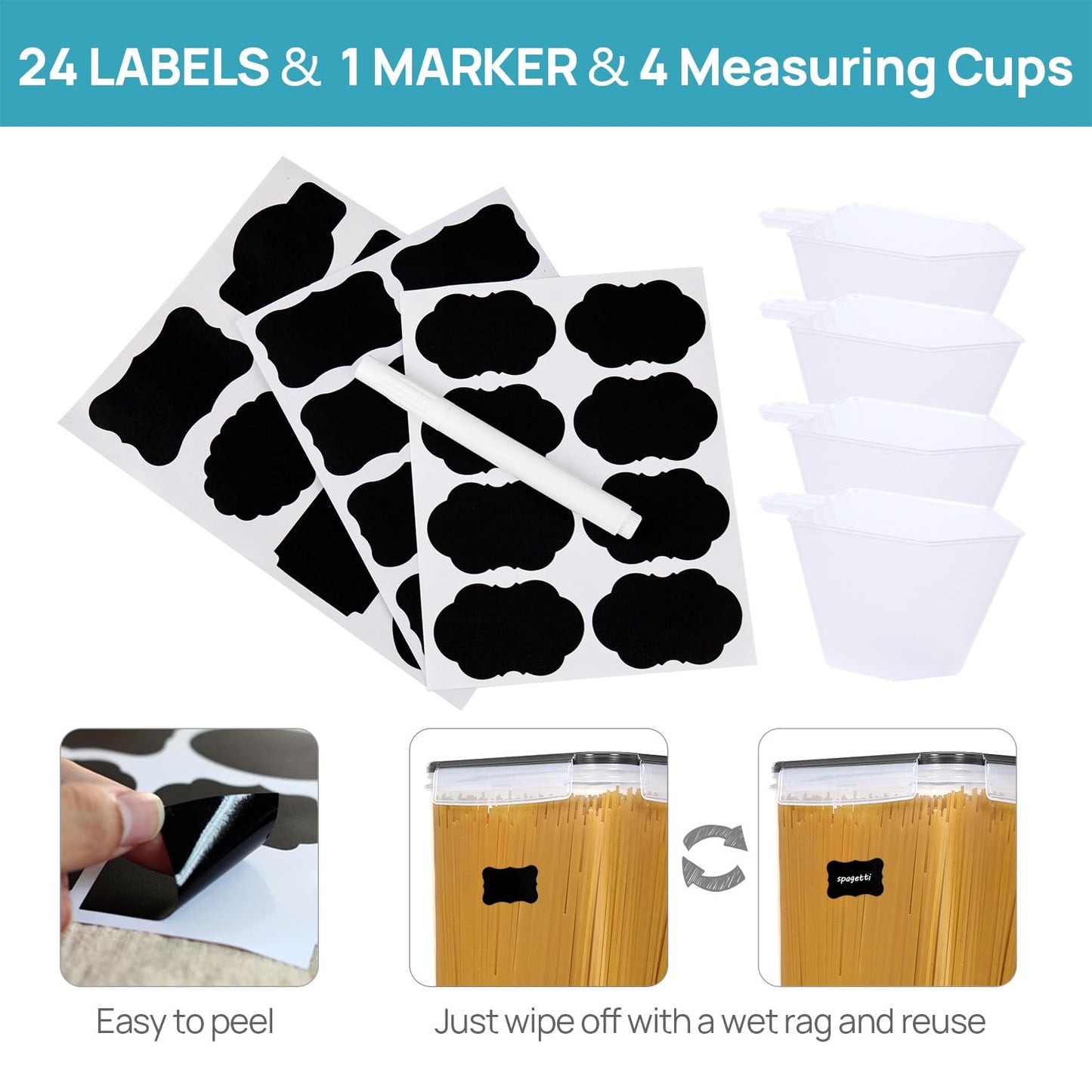 Vtopmart 10 PCS Flour and Sugar Storage Container Sets for Advanced Baker