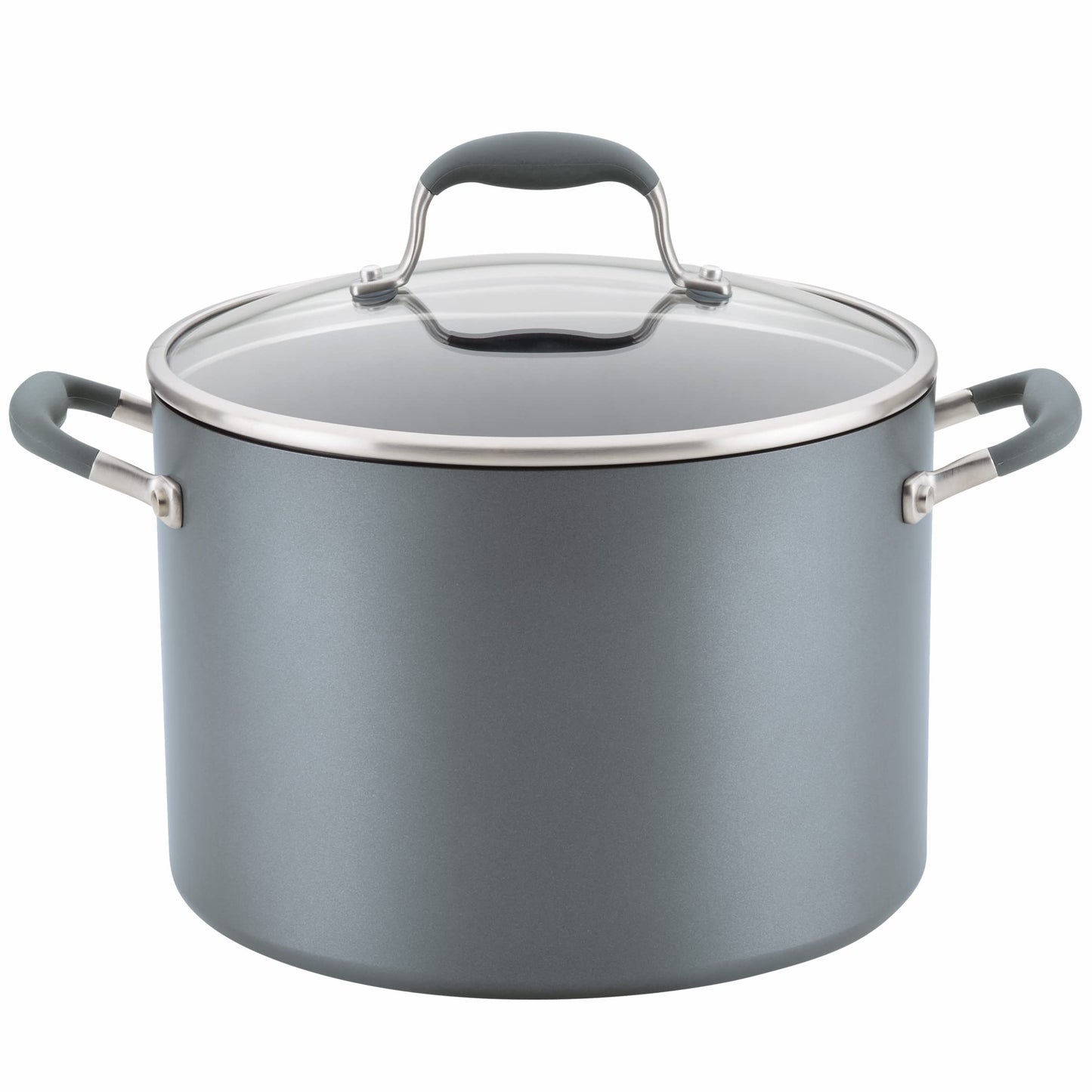 Anolon Advanced Home Nonstick Saucepan with Straining Lid, 2-Quart, Onyx