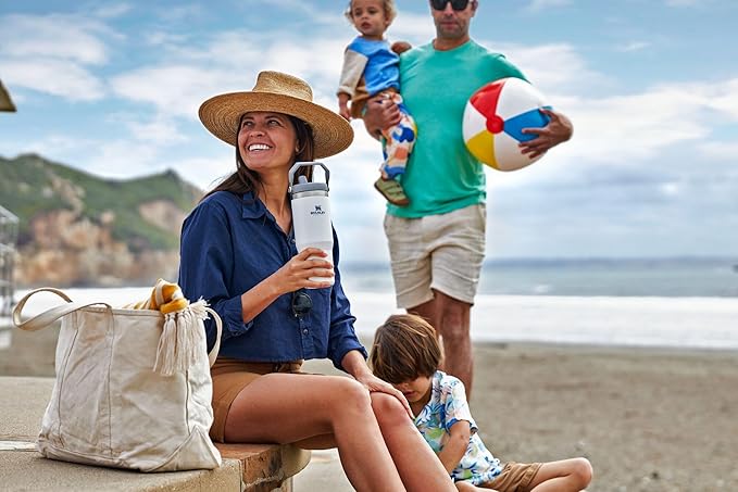 Stanley IceFlow Flip Straw Tumbler with Handle 30 oz | Twist On Lid and Flip Up Straw | Leak Resistant Water Bottle | Insulated Stainless Steel |BPA-Free | Polar