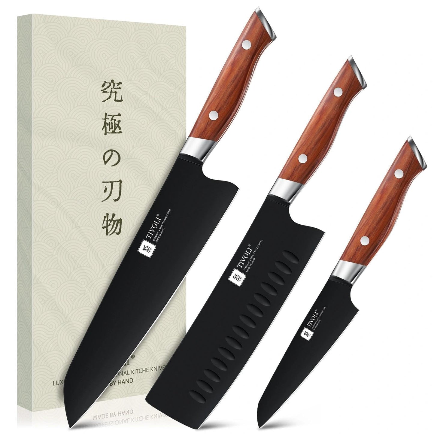 TIVOLI Chef Knife 8 Inch - Cooking Knife Ultra Sharp Deep Cutting Knives