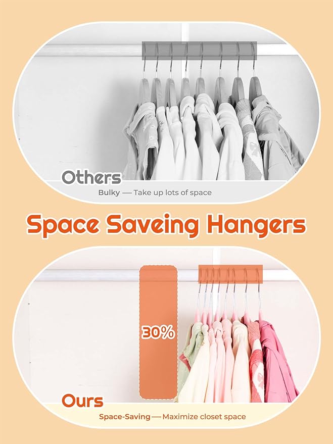 HOUSE DAY 14 Inch Kids Velvet Hangers 50 Pack, Durable Big Kids Hangers, Non Slip Kid Felt Hanger for Youth, Cute Childrens Hanger for Closet, Pink