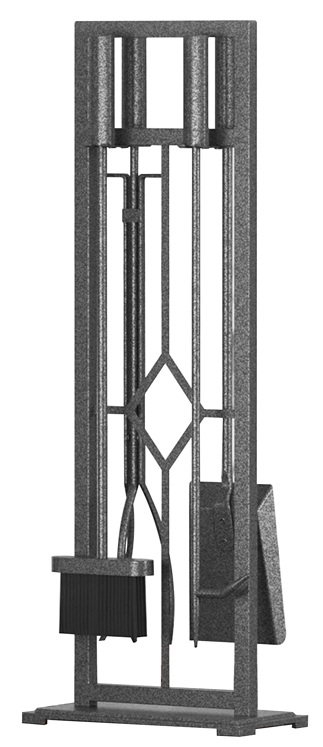 Fire Beauty 5-Piece Wrought Iron Fireplace Tools Set Pewter(Pewter)