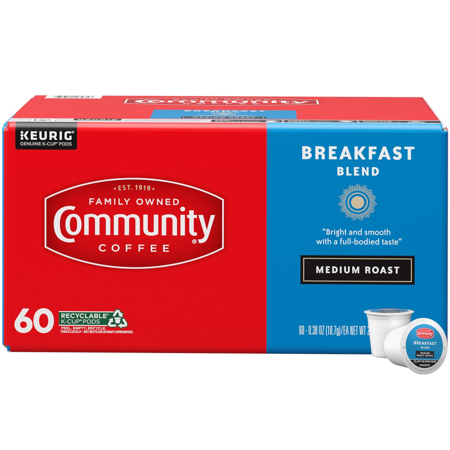 Community Coffee Grandma's Sugar Cookie Keurig K-Cup Pods, Limited Edition Holiday Flavor, Natural Ingredients, 10 Count (Pack of 6)