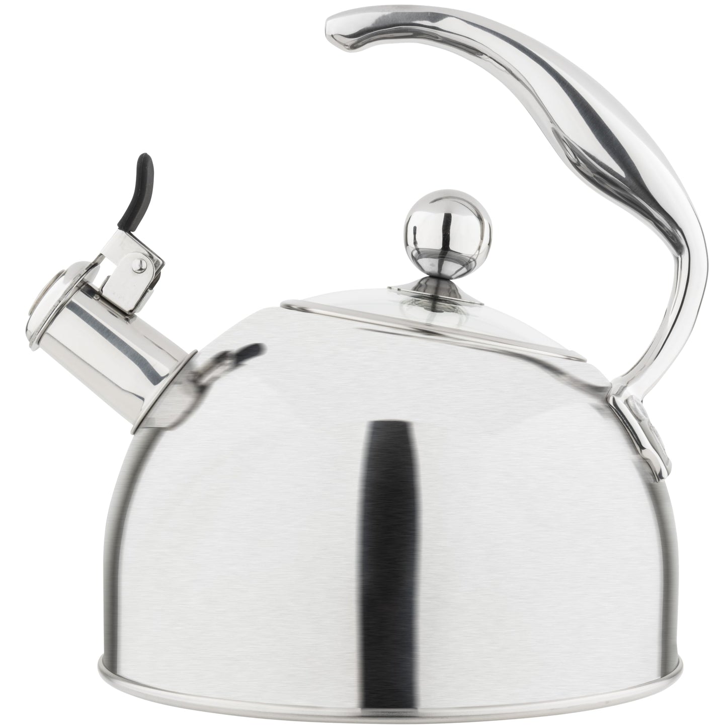 Viking 3-Ply Stainless Steel Tea Kettle, 2.6 Quart Stovetop Hot Water Pot with Tempered Glass Lid, Ergonomic Handle, Induction Ready, Mirror Finish