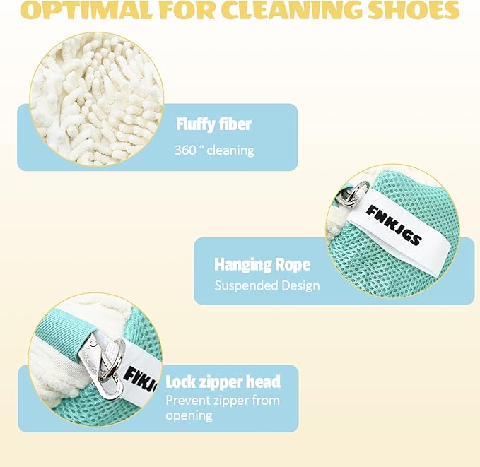 Shoe Washing Machine Bag:Shoe Washing Bag for Dryer & Washer, 2pcs Reusable Laundry Shoe Bag for Sneaker Tennis Shoes Unstain Cleaner Kit XXL (White)