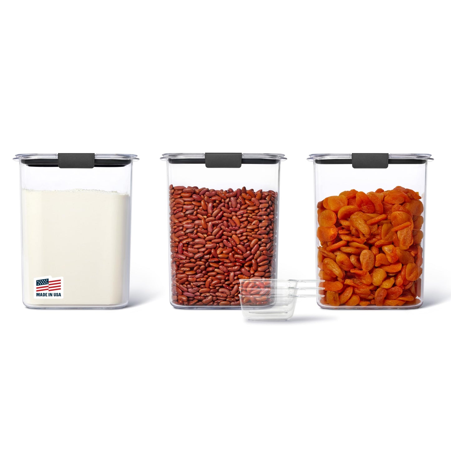 Rubbermaid Brilliance Pantry Food Storage Containers, Set of 4 (8 Pieces), BPA-Free, Clear, Airtight
