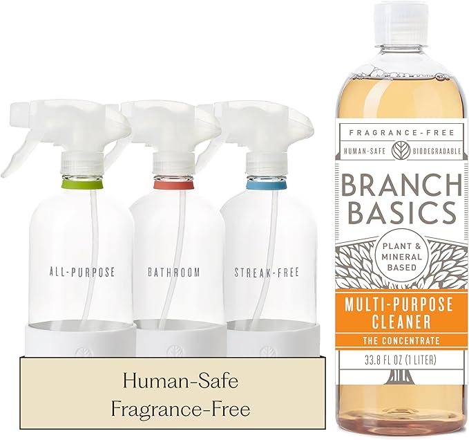 Branch Basics Surface Cleaning Kit: 33.8 oz Concentrate, Refillable Bottles