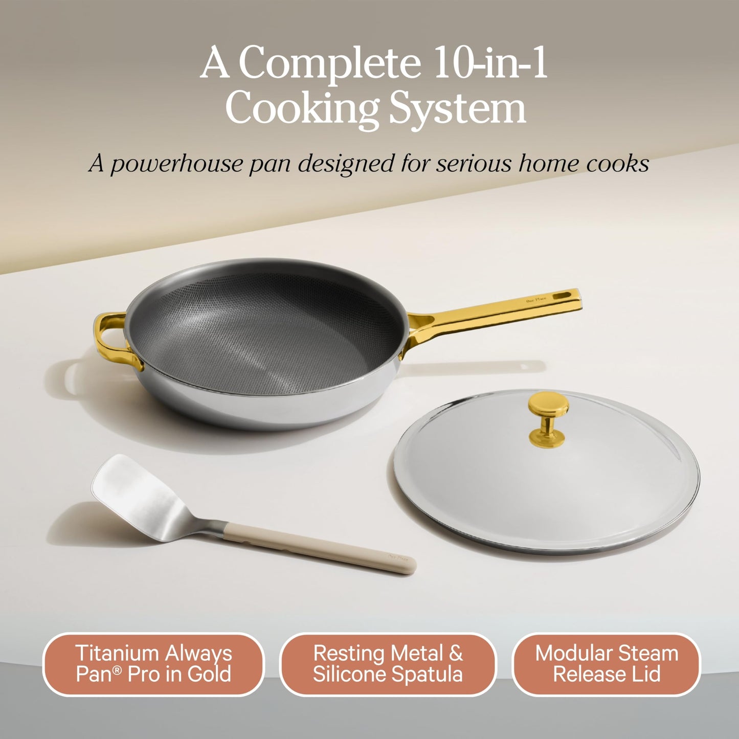 Our Place Titanium Always Pan Pro, 10.6" Nonstick Titanium Frying Pan