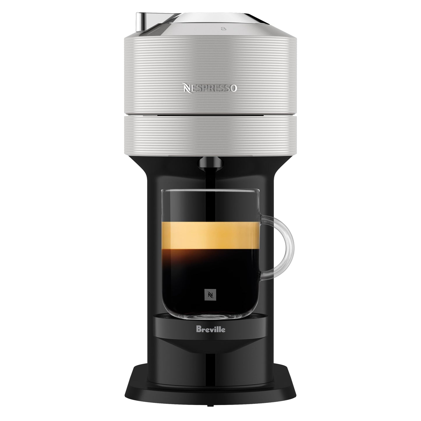 Nespresso Vertuo Next Coffee Machine with Milk Frother, Light Grey