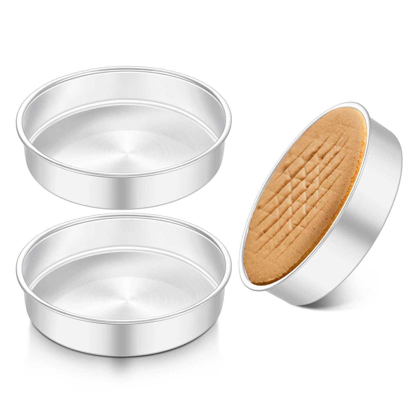 Homikit 4 Inch Round Cake Pan set of 3, Mini Layer Cake Baking Pans