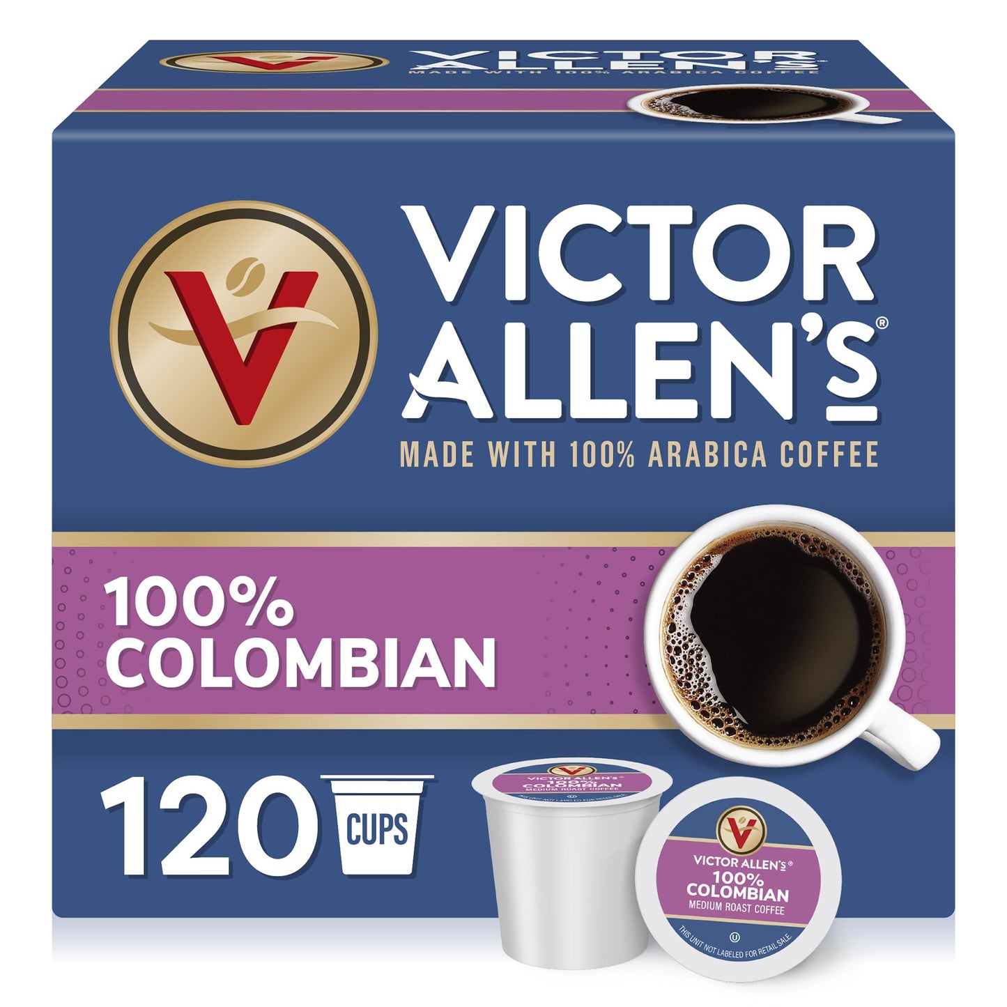 Victor Allen's Coffee Variety Pack (Morning Blend, 100% Colombian, Donut Shop Blend, and French Roast), 42 Count, Single Serve Coffee Pods for Keurig K-Cup Brewers