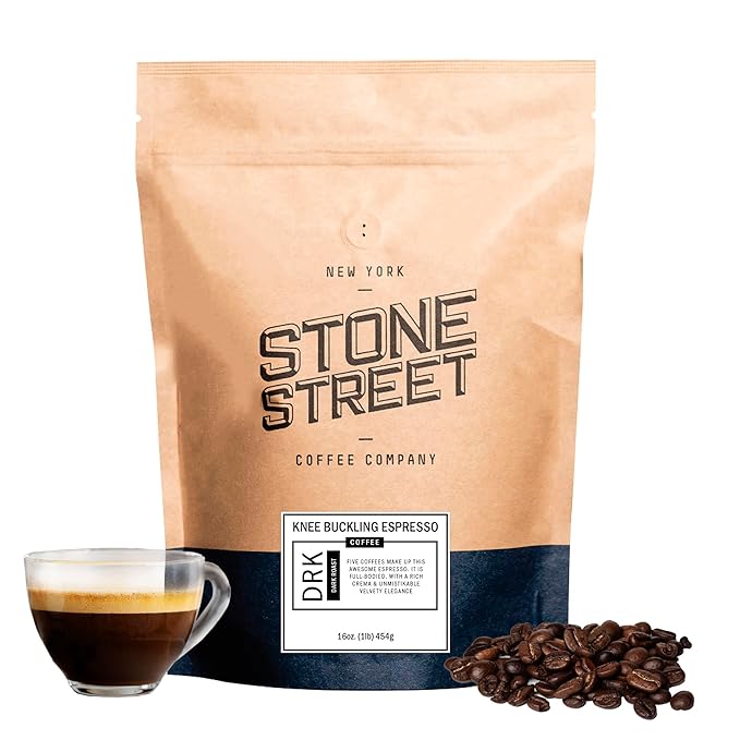 Stone Street Knee Buckling Espresso Ground Coffee, Dark Roast, 2 Lb