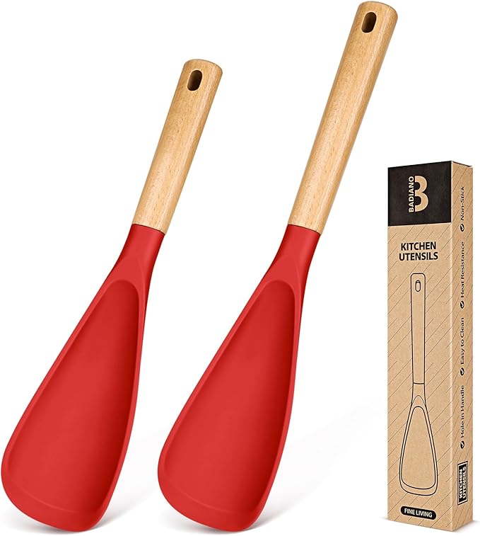 Badiano Multifunction Cooking Spoon for Nonstick Cookware,11.4"&13.4",Khaki
