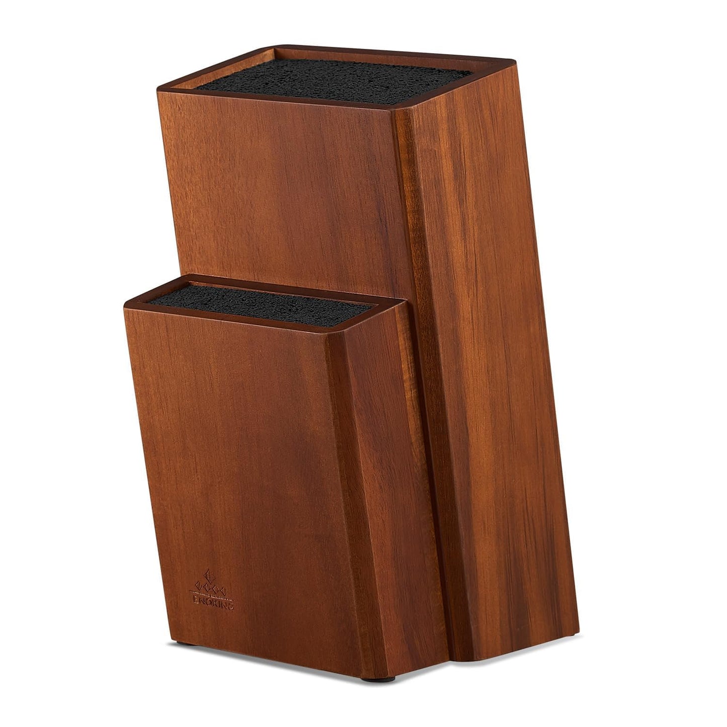 Universal Magnetic Knife Block, 360° Rotating Acacia Wood Knife Holder