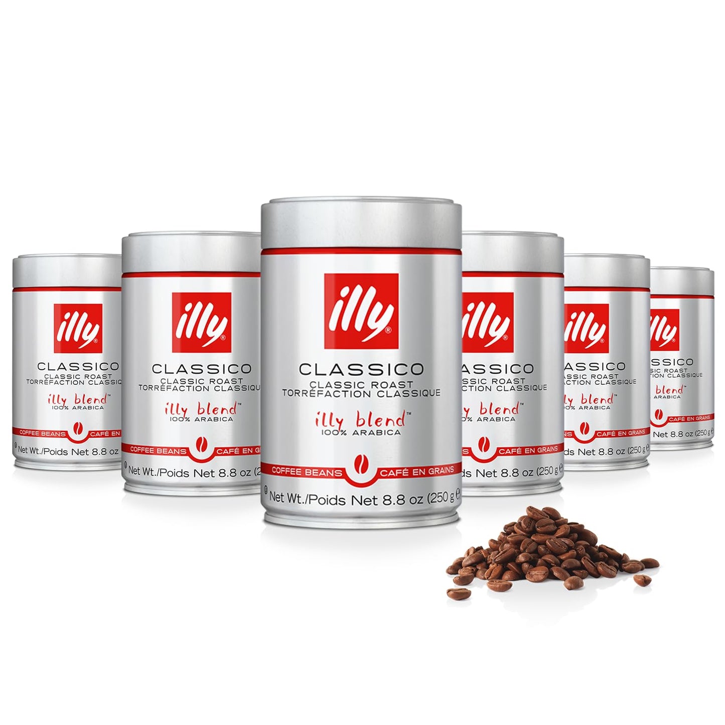 illy Whole Bean Coffee, Intenso Bold Roast, 8.8oz, 6 Pack