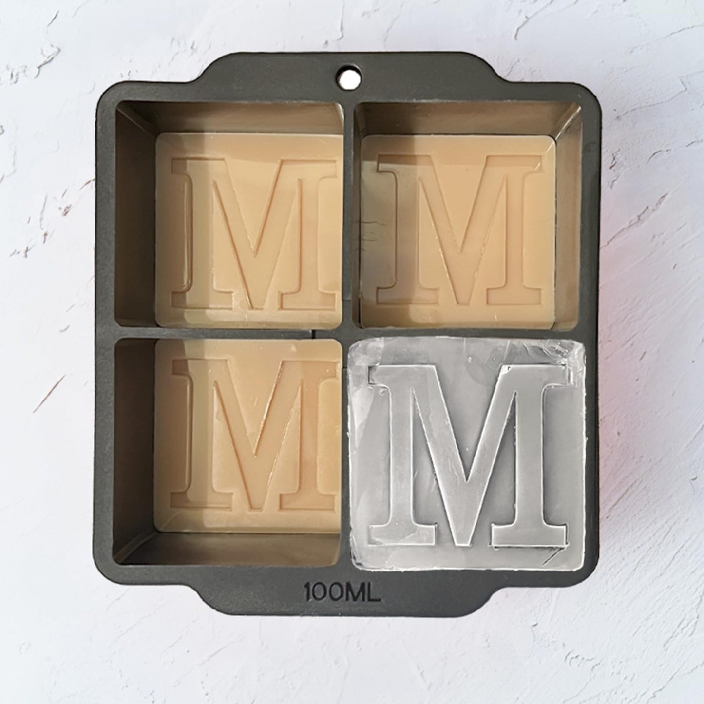 Letter G Monogram Ice Cube Mold Custom Ice Cube Mold 2 Inch Big Initials Silicone Ice Cube Tray Gifts for DAD Gifts for Him