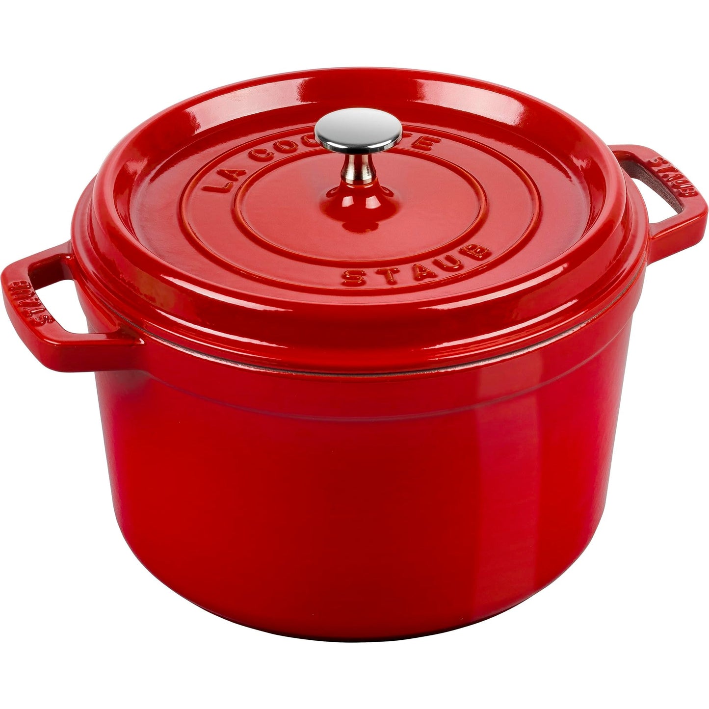 Staub Cast Iron 5.5-qt Round Cocotte - White Truffle, Made in France