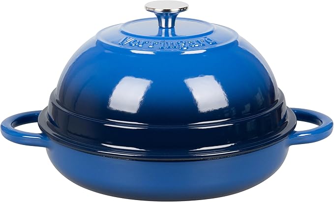 VORRINGARD Cast Iron Enameled Dutch Oven Pot with Lid for Bread Baking, Bread Oven, 6 Quart, Latte