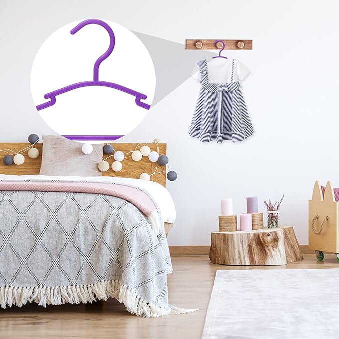 GoodtoU Kids Hangers Plastic - Kids Hanger 100 Pack Hangers for Baby Clothes Infant Toddler Childrens Hanger