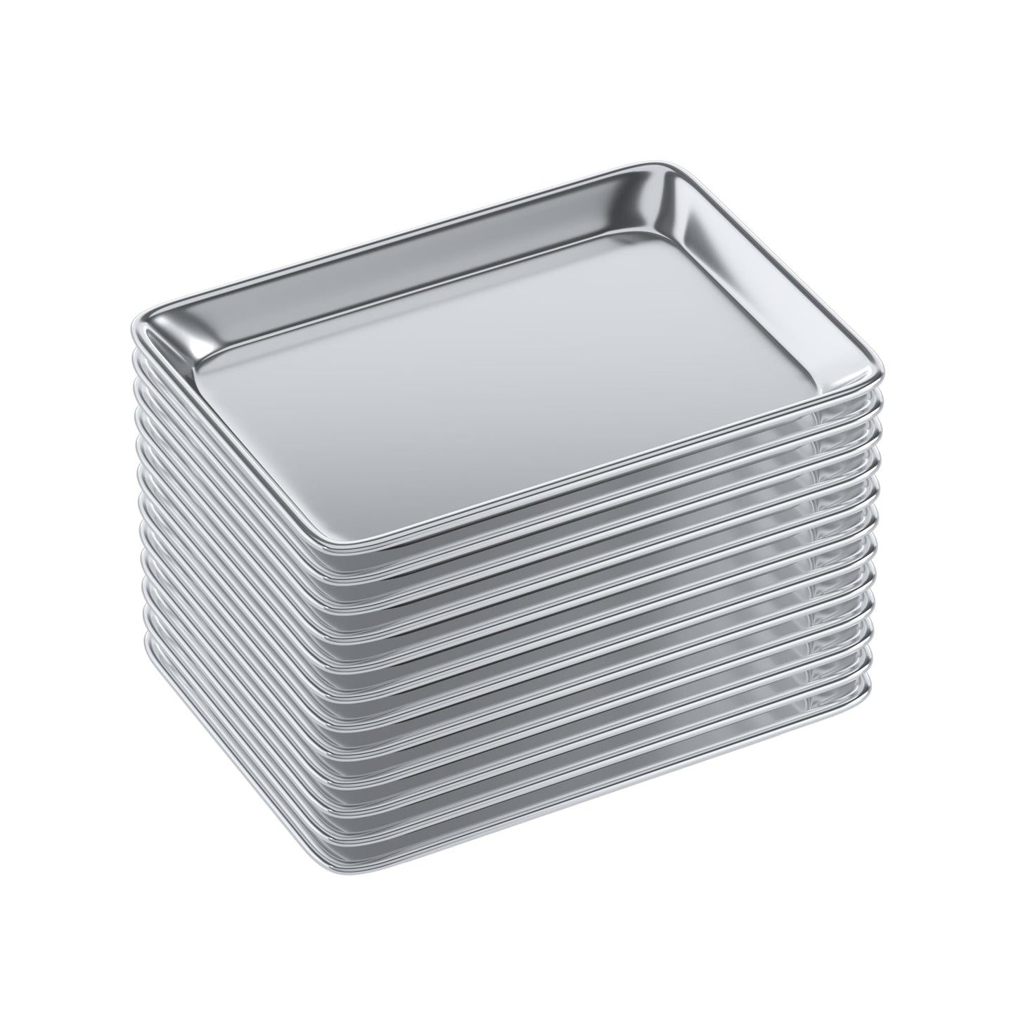 Pack of 6 | 13 in. x 18 in. Half Size Aluminum Bun. / Sheet Pan | Ideal for baking, roasting, cooling, prepping, or storing - a must-have in restaurants, bakeries, and busy kitchens.