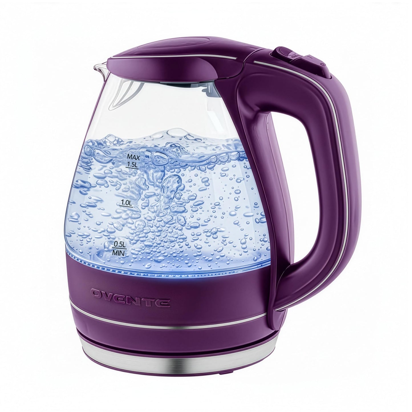 OVENTE 1.5L Glass Electric Kettle Water Boiler, Green KG83G